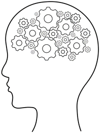 gear brain coloring page