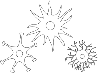 glia cells coloring page