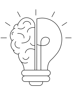 lightbulb brain coloring page
