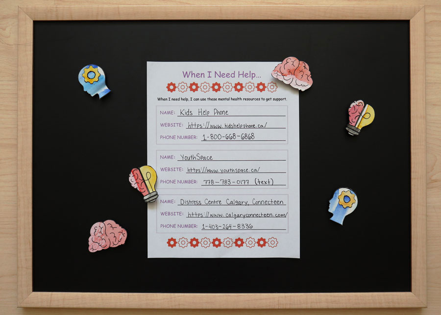 Water Color Brain-Themed Magnet Craft