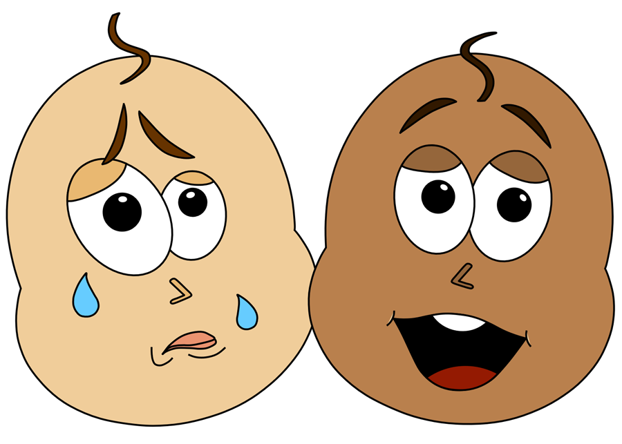 Sad Baby and Happy Baby