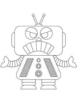 emotion-bot coloring page
