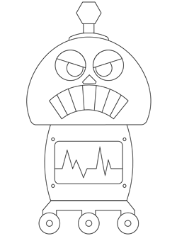 emotion-bot coloring page