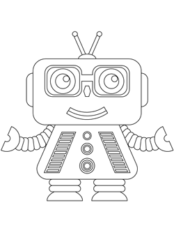 emotion-bot coloring page