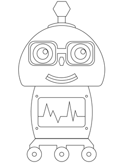 emotion-bot coloring page