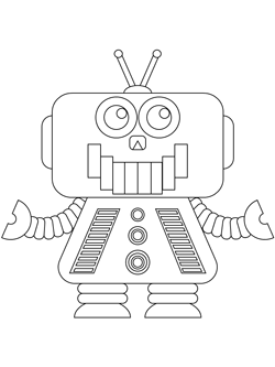 emotion-bot coloring page