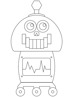 emotion-bot coloring page