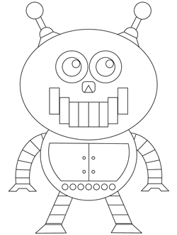 emotion-bot coloring page