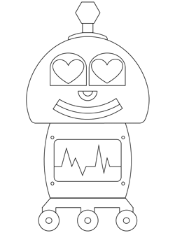 emotion-bot coloring page