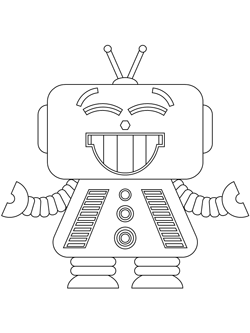 emotion-bot coloring page