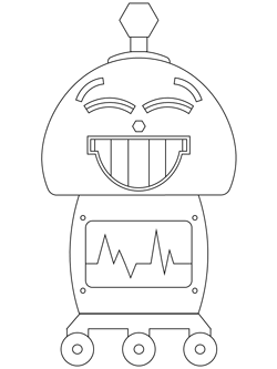 emotion-bot coloring page