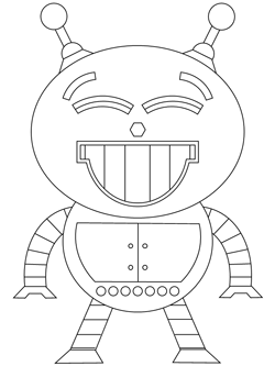 emotion-bot coloring page