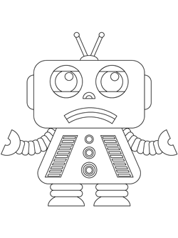 emotion-bot coloring page