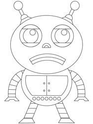 emotion-bot coloring page