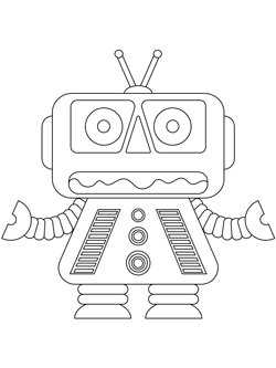 emotion-bot coloring page