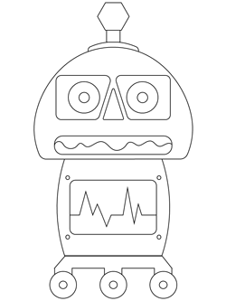 emotion-bot coloring page