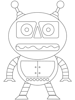 emotion-bot coloring page