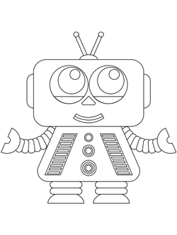 emotion-bot coloring page