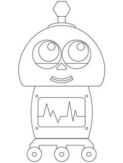 emotion-bot coloring page