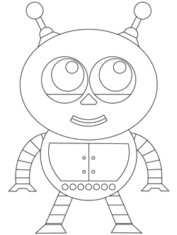 emotion-bot coloring page