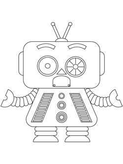 emotion-bot coloring page