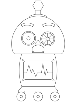emotion-bot coloring page