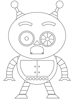emotion-bot coloring page