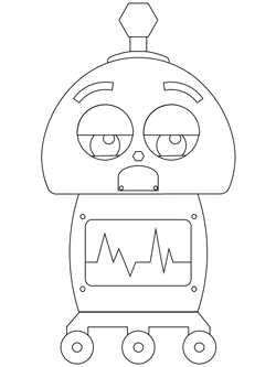 emotion-bot coloring page