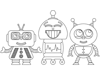 emotion-bot coloring page