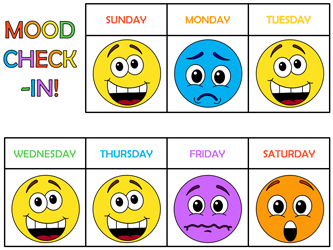 mood check-in chart craft
